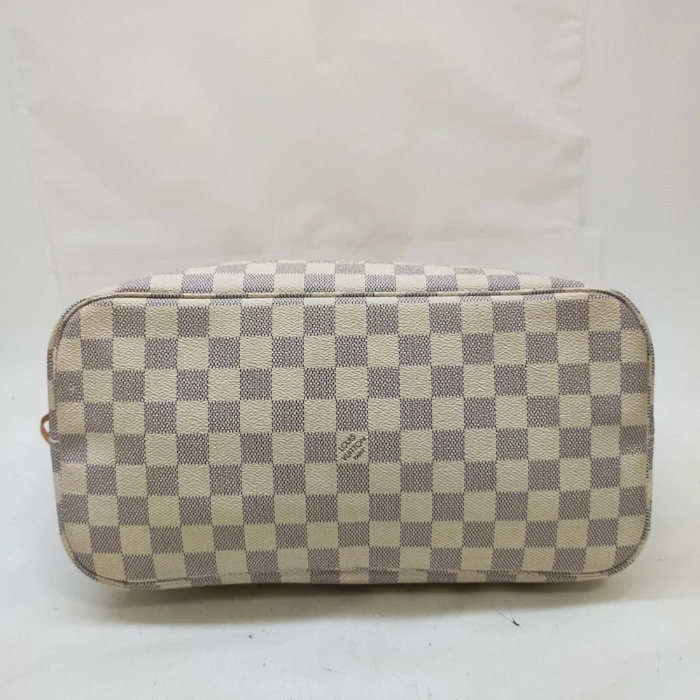 Louis Vuitton LV Tote Bag Neverfull MM White Damier Azur - Picture 5 of 11